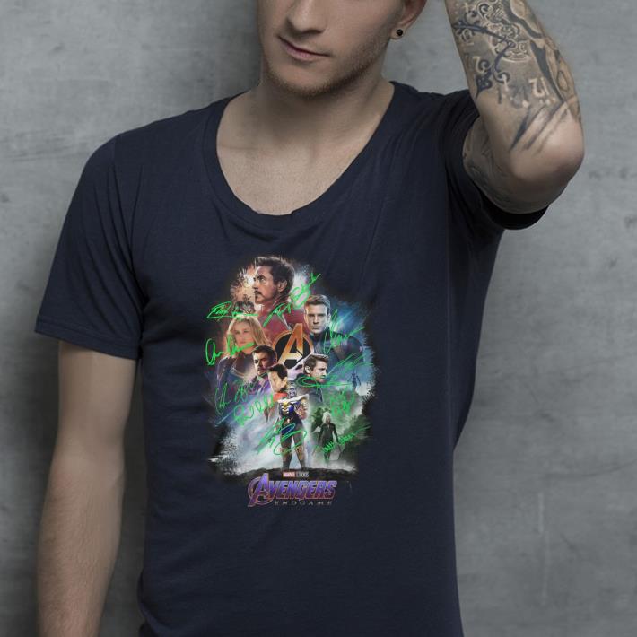 Marvel Avengers Endgame poster signatures shirt