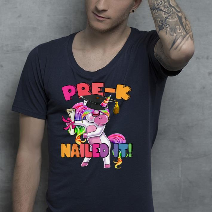 Pre-K Nailed It Flossing Unicorn Graduation shirt