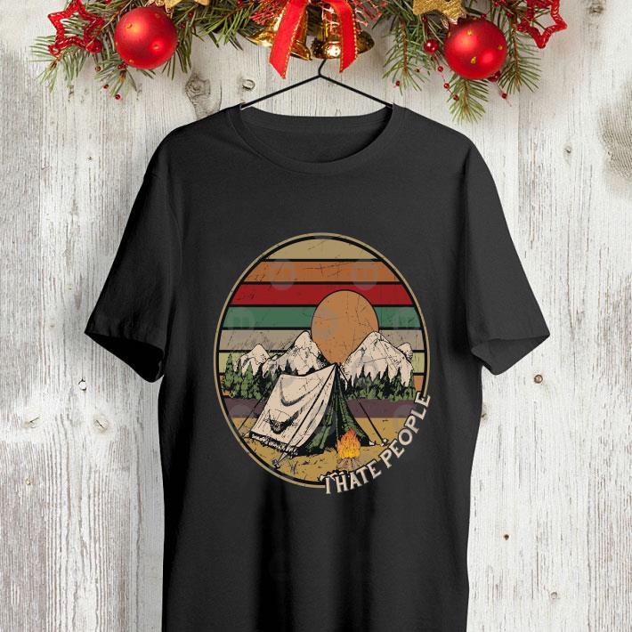Love Camping I Hate People Vintage Retro shirt