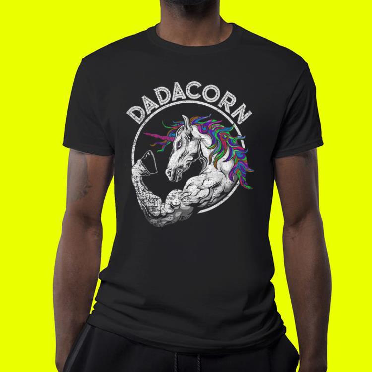 Dadacorn Bodybuilding Unicorn Dad Baby Fathers Day shirt