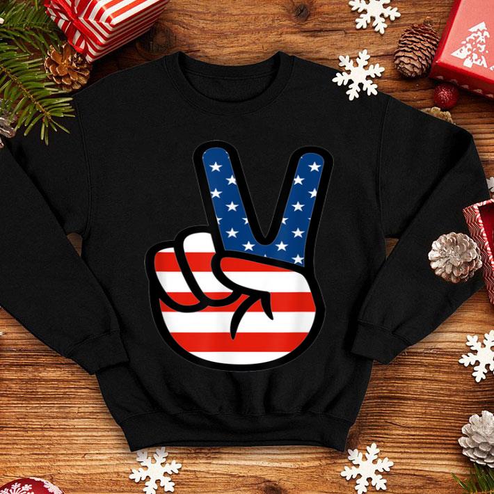 4th Of July American Flag Peace Sign Hand shirt 8 4th Of July American Flag Peace Sign Hand shirt