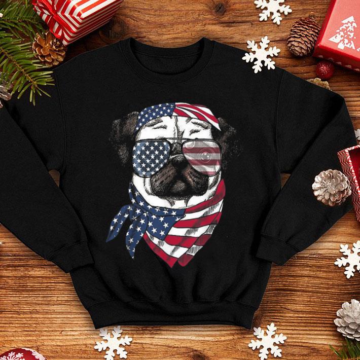 4th Of July Pug America Flag shirt