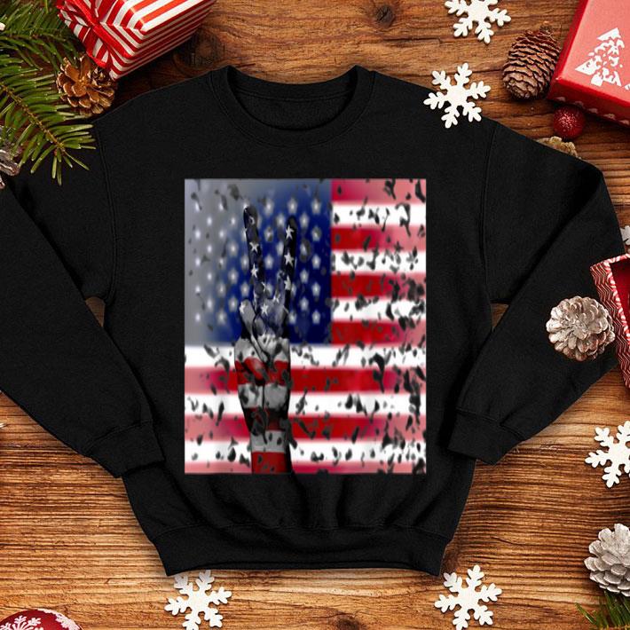 4th of July American Flag Peace Sign Hand shirt 8 4th of July American Flag Peace Sign Hand shirt