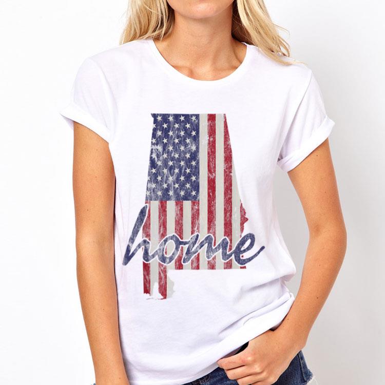 Alabama American Flag Home State Vintage Distressed Look shirt 8 Alabama American Flag Home State Vintage Distressed Look shirt