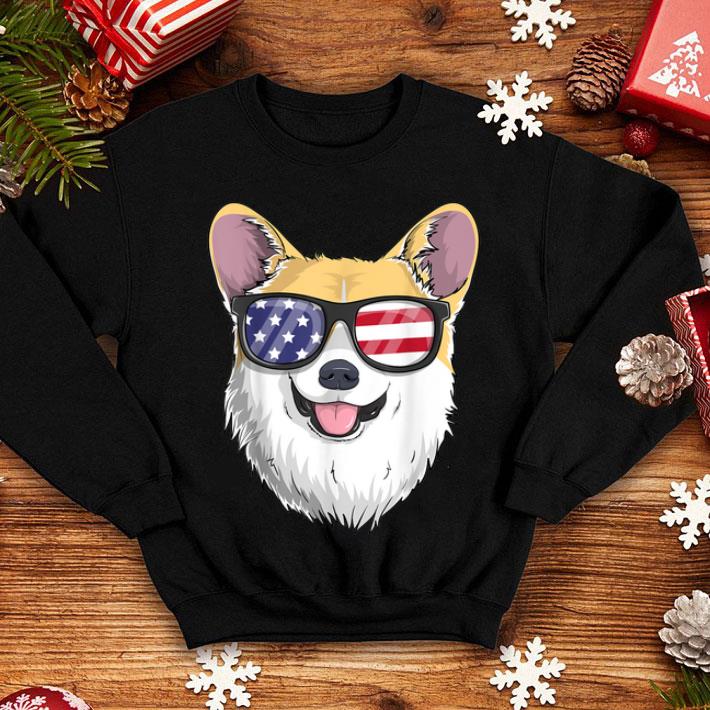 Corgi Dog Patriotic USA 4th of July American shirt