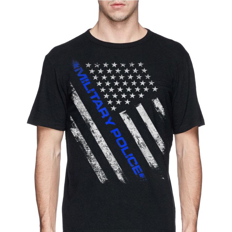 Military Police Thin Blue Line American Flag shirt