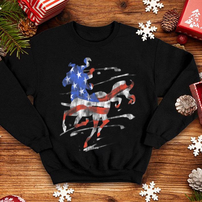 Patriotic American Flag Horse Lovers shirt