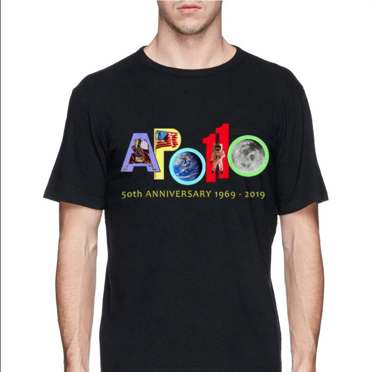 Apollo 50th Anniversary 1969 - 2019 American Flag Earth Moon Astronaut shirt