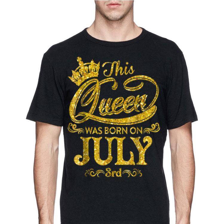 Crown This Queen Was Born On July 3rd Gold shirt