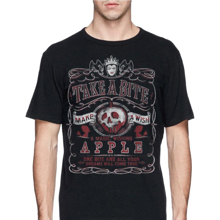 Disney Snow White Evil Queen Take A Bitite Make A Wish A Magic Wishing Apple shirt