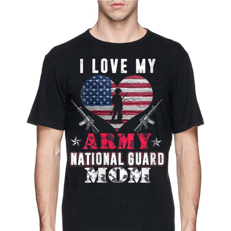 I Love My Army National Guard Mom Heart American Flag shirt