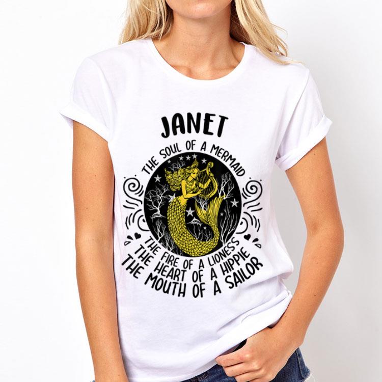 Janet Harp The Soul Of A Mermaid The Fire Of A Lioness The Heart Of A Hippie The Mouth Of A Sailor shirt