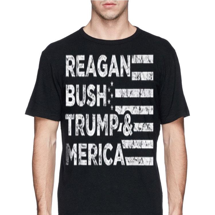 Reagan Bush Trump And Merica Falg shirt