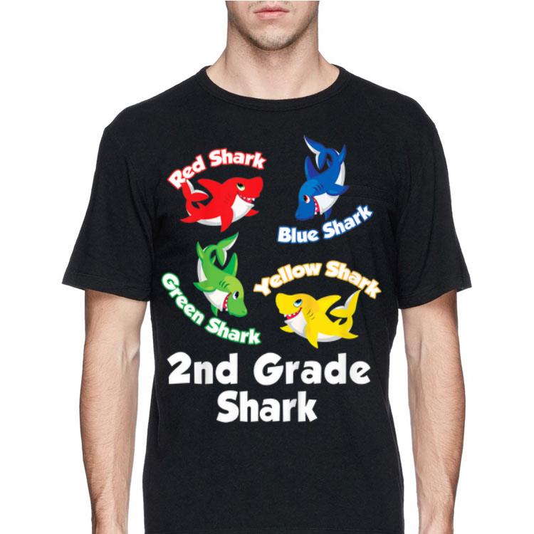 Red Blue Green Yellow Shark 2nd Grade Shark shirt 8 Red Blue Green Yellow Shark 2nd Grade Shark shirt