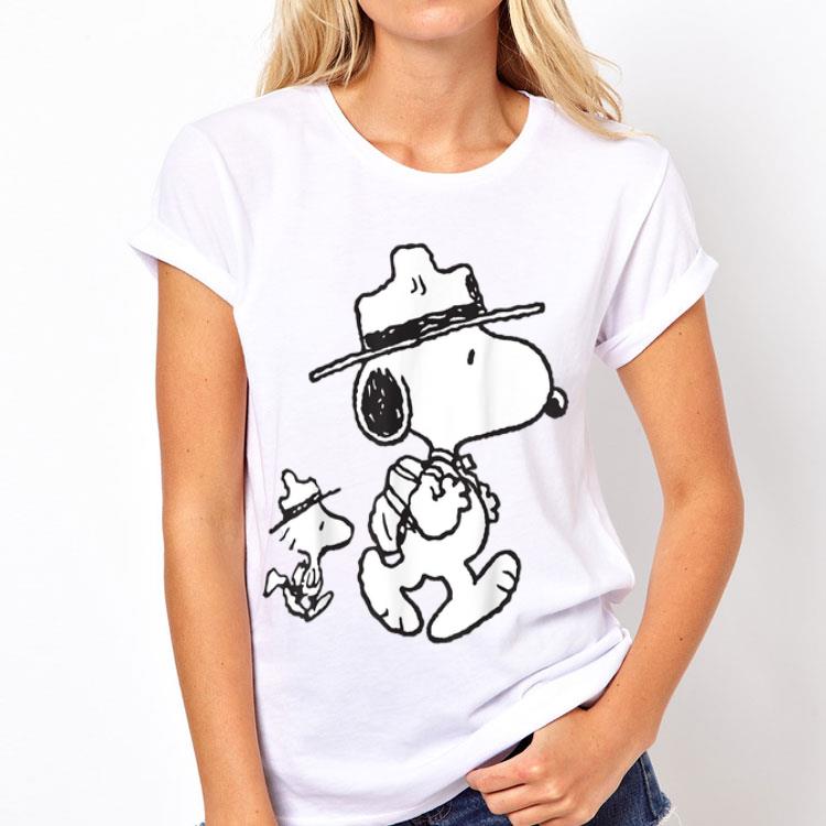 Snoopy Peanut Woodstock Camping shirt