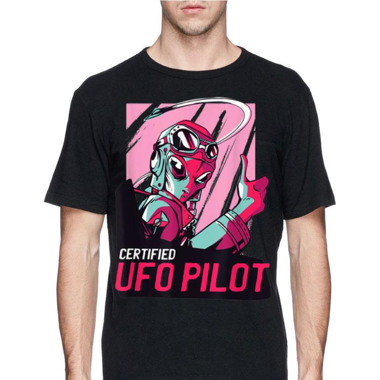Alien Certified UFO Pilot Retro shirt