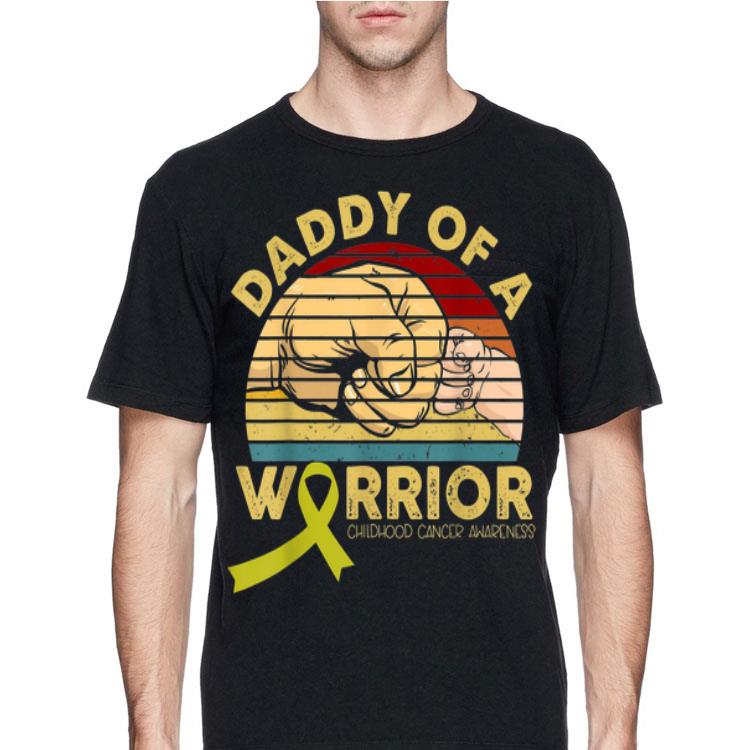 Daddy Of A Warrior Childhood Cancer Awareness Vintage shirt