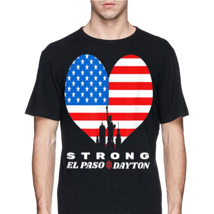 El Paso Dayton Strong Heart American Flag shirt