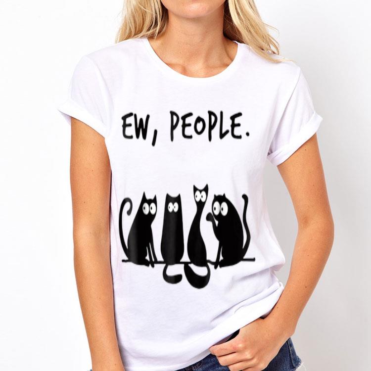 Ew People Black Meowy Cat shirt