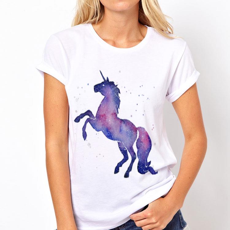 Galaxy Unicorn Watercolor shirt