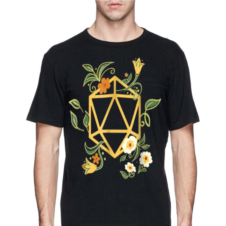 Geeky Polyhedral D20 Dice Set Plant Nerdy shirt