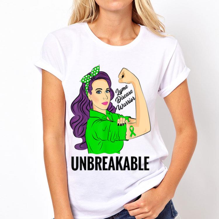 Green Lyme Disease Warrior Unbreakable Awareness shirt