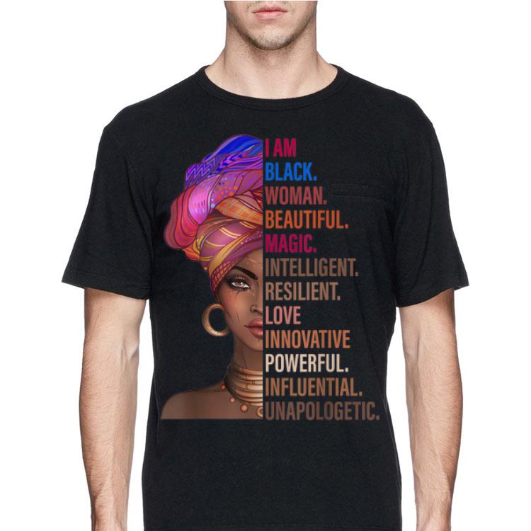 I Am Black Woman Beautiful Magic Intelligent Black History Month 2019 shirt