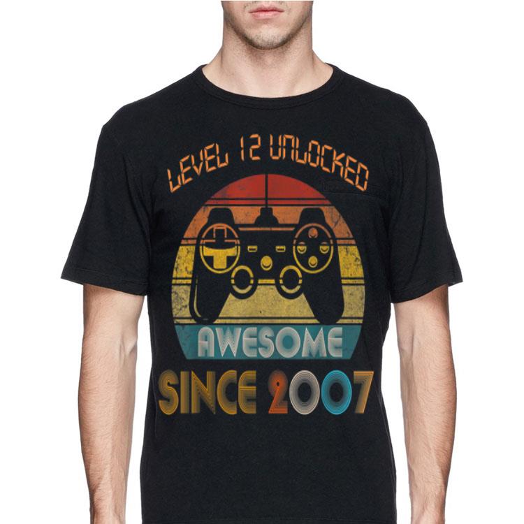 Level 12 Unlocked Awesome Since 2007 Vintage shirt