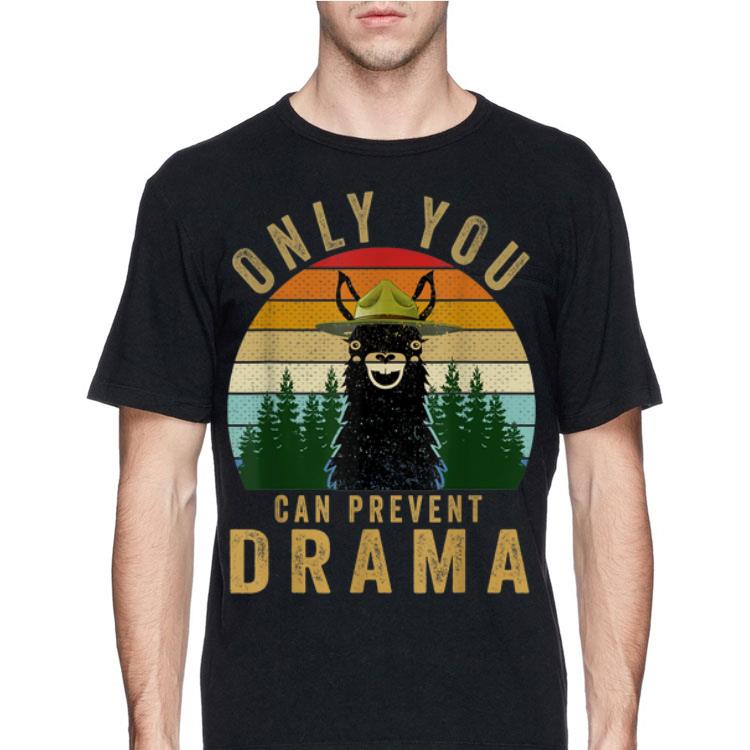 Only you can prevent drama Llama Camping Vintage shirt