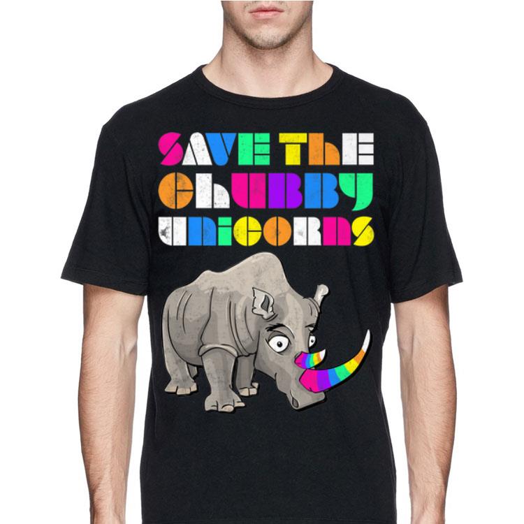 Save The Chubby Unicorns Rainbow shirt