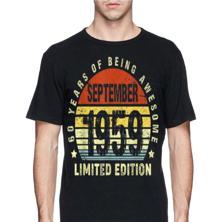 September 1959 60 Year Of Being Awesome Limited Vintage shirt