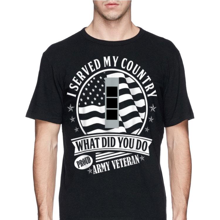 Served My Country What Did You Do Proud Army Veteran shirt