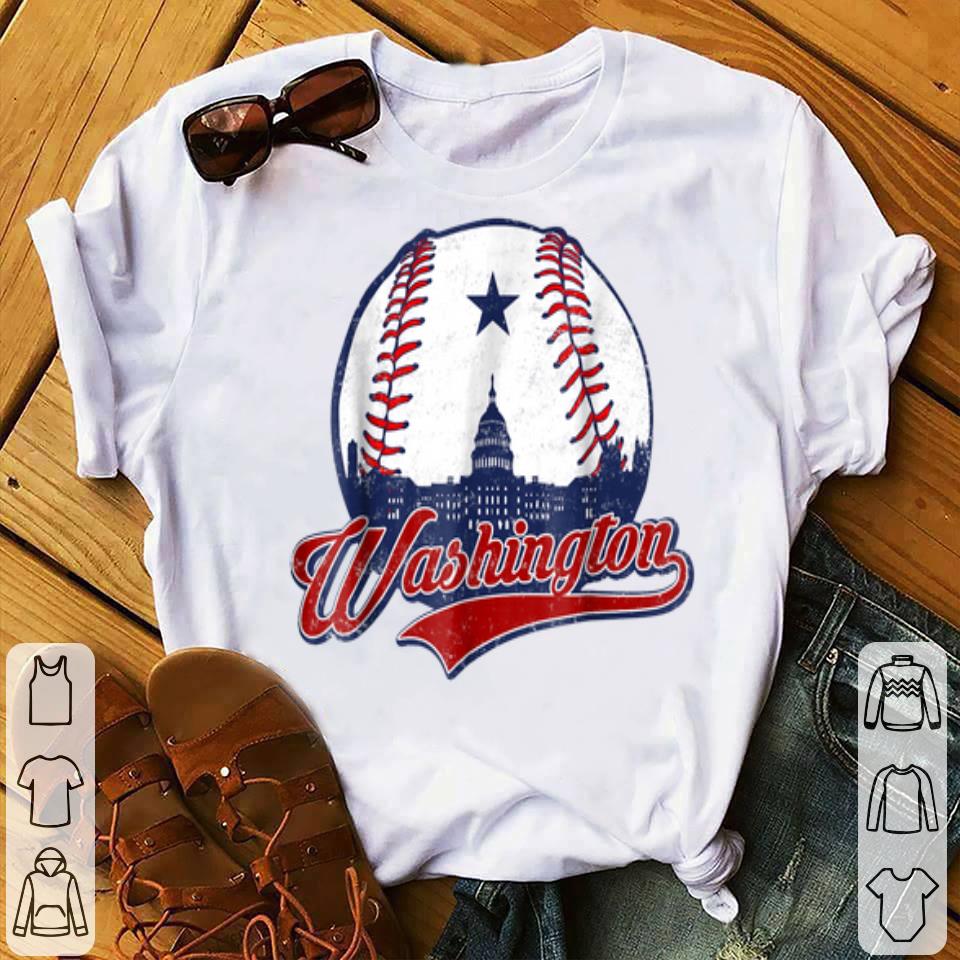 Washington Dc National Mall baseball Silhouette shirt