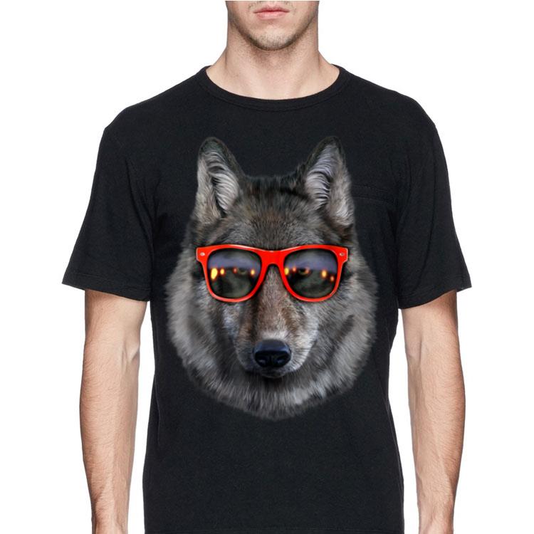 Wolf in Retro Sunglass Frame shirt