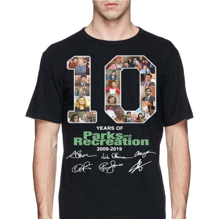 10 Years Of Parks And Recreation Signatures 2009-2019 shirt