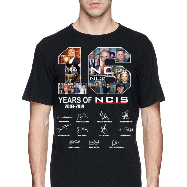 2003 2019 Signatures 16 Years Of NCIS shirt