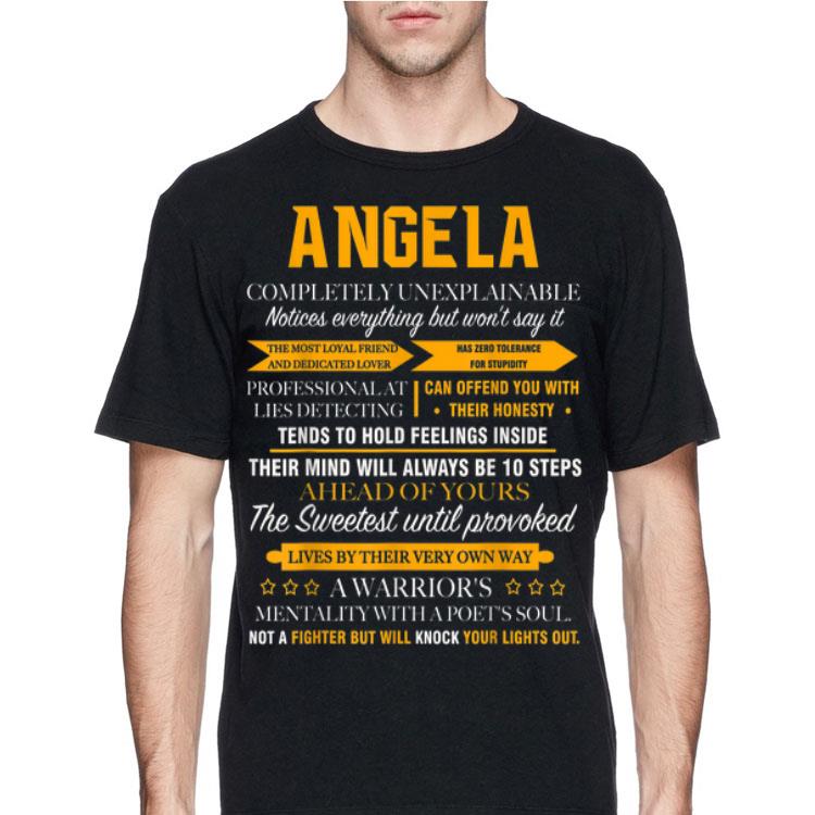 Angela completely unexplainable notices everything but won't say it shirt