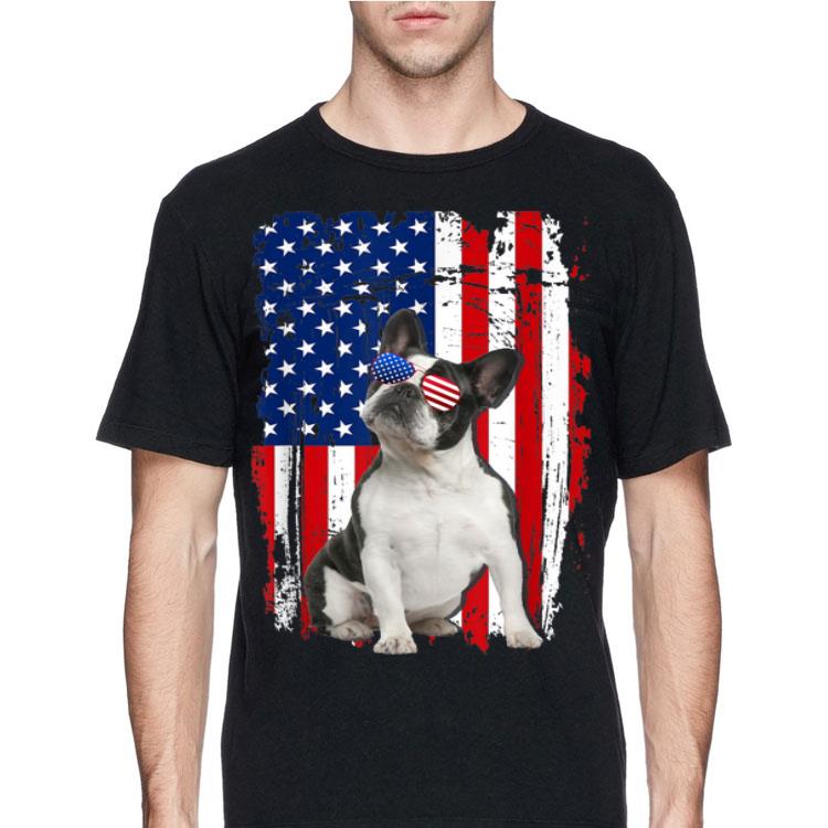 Boston Terrier American Flag 4th of July Independence Day shirt