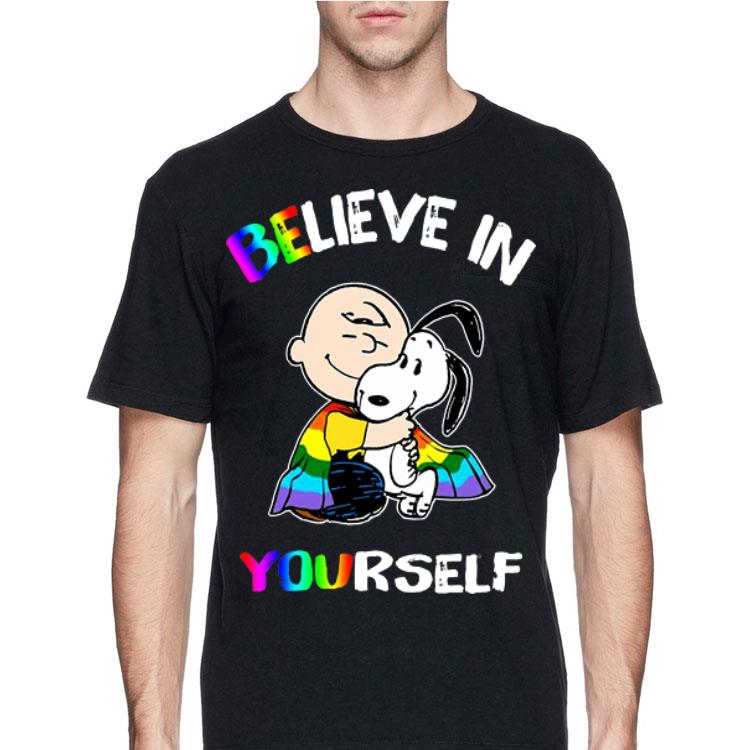 Charlie Brown And Snoopy Believe In Yourself LGBT shirt
