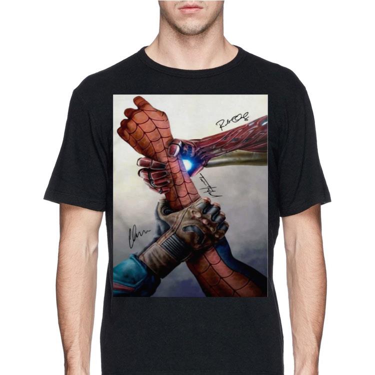 Civil War Hand Captain America Iron Man Spider Man Signatures shirt 8 Civil War Hand Captain America Iron Man Spider Man Signatures shirt