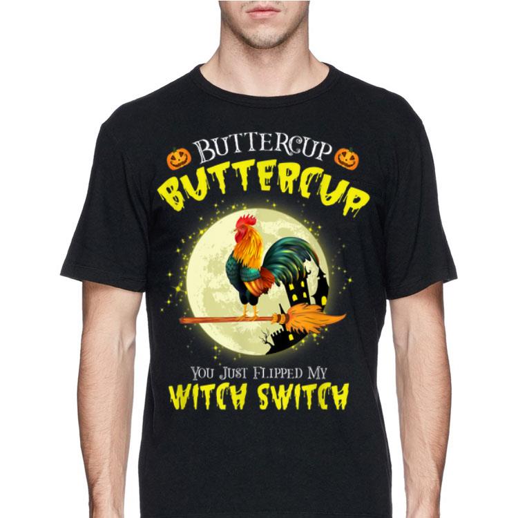 Roll over image to zoom in DTR Halloween Gift T-shirt Buckle Up Buttercup You Just Flipped My Witch Switch Chicken shirt