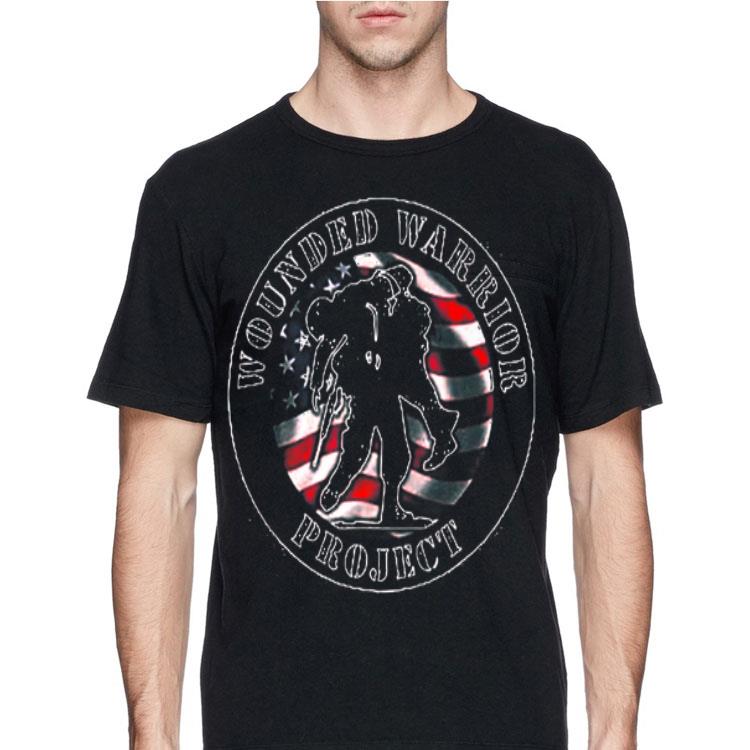 Wounded Warrior No One Left Behind American Flag shirt