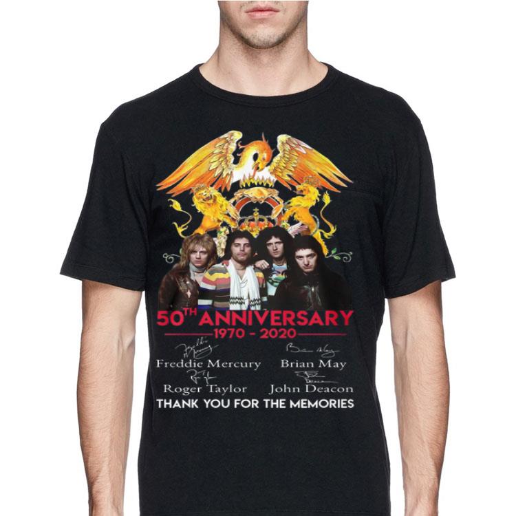 50th Anniversary 1970-2020 Queen Thank You For The Memories Signatures shirt