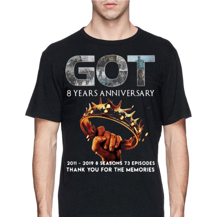 8 Years Anniversary Thank You For The Memories Game Of Thrones shirt 8 8 Years Anniversary Thank You For The Memories Game Of Thrones shirt