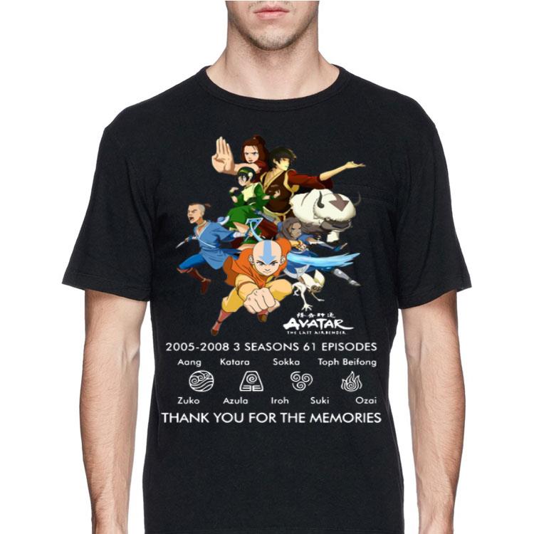 Avatar The Last Airbender 2005-2008 Thank You For The Memories shirt