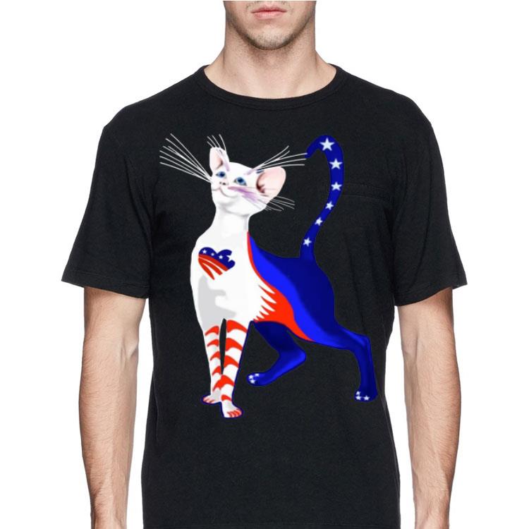 Cat America Flag Independence day shirt