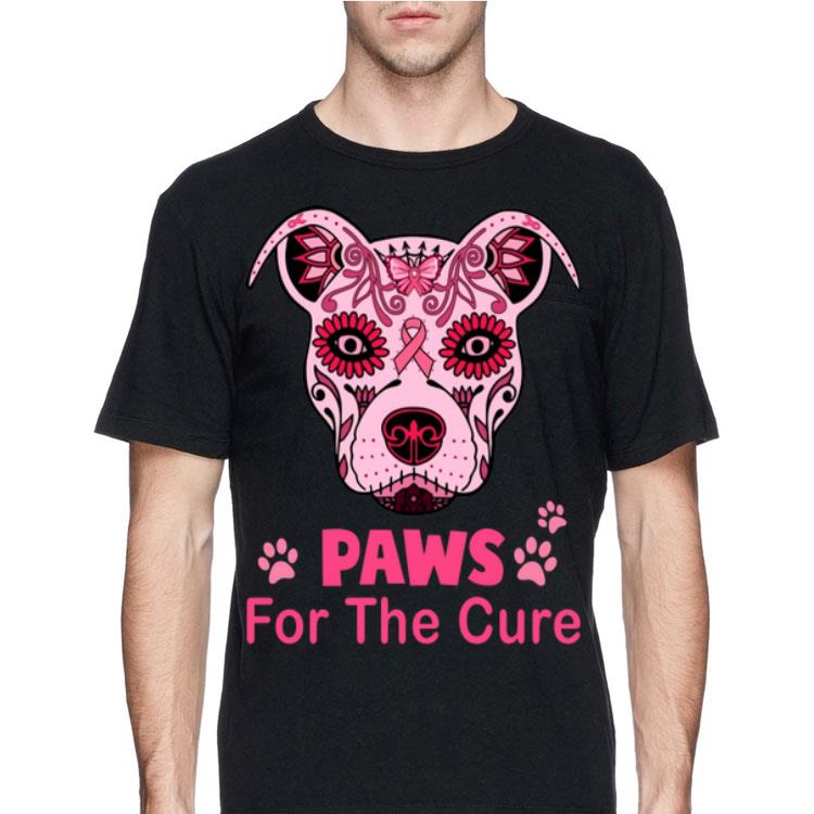 Dog Paws for the cure Breast Cancer Awareness shirt