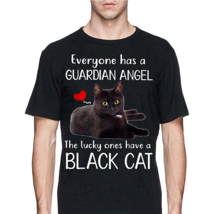 Everyone has guardian angel the lucky ones have a black cat shirt