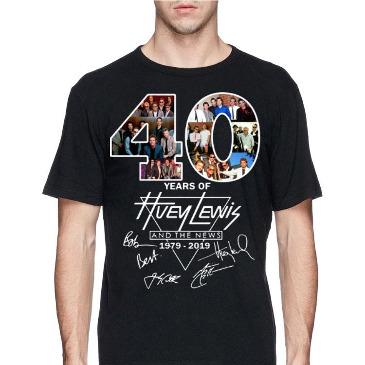 Huey Lewis And The News 40 Years 1979-2019 Signatures shirt