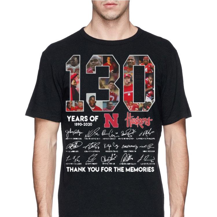 N Huskers 130 years of 1890-2020 Signatures shirt